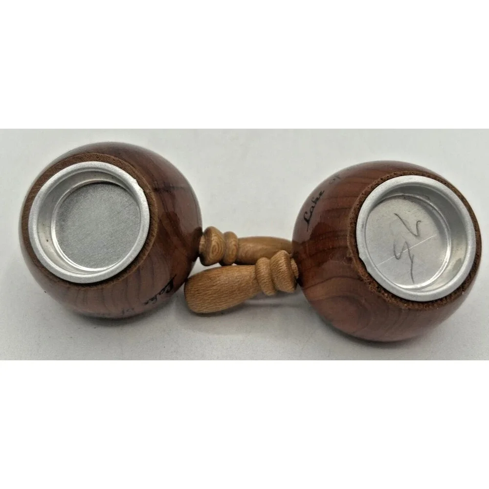 Vintage Retro Salt and Pepper Shakers‎ Wooden Pots U260/53